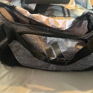 Adidas Black and Gray Duffel Bag